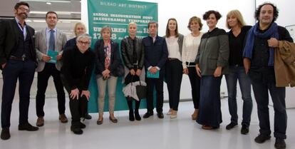Los promotores de Bilbao Art District este viernes en la presentación de la apertura de la temporada.
