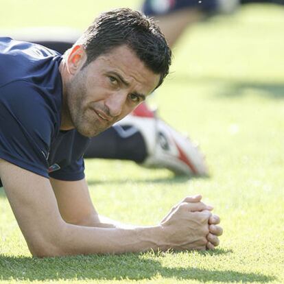 Panucci, en el entrenamiento de ayer de Italia.