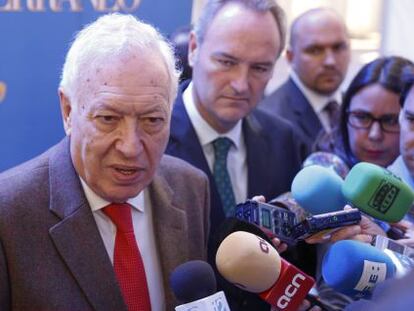 El ministro Garc&iacute;a Margallo y Fabra en Casa Mediterr&aacute;neo.