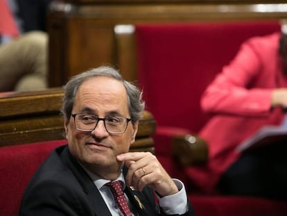 Quim Torra i Inés Arrimadas, aquest dimecres al Parlament.