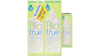 Vista liquid to preserve contact lenses with discount on Amazon.