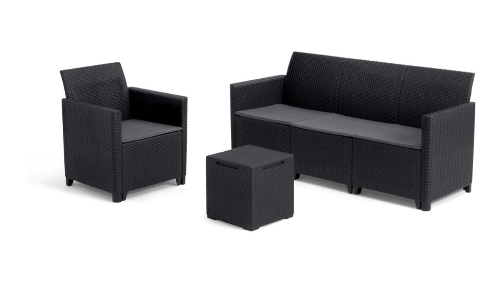 Conjunto de tres piezas.