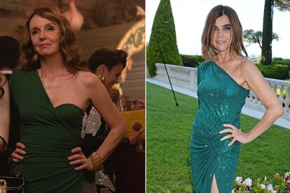 La editora Carine Roitfeld comparó en su propia cuenta de Instagram varios de sus estilismos a lo largo de los años con los de Sylvie.