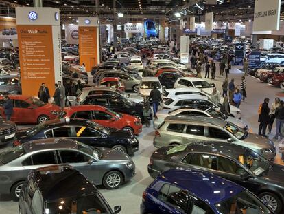 Automóviles expuestos en Ifema durante el Salón del Vehículo de Ocasión.