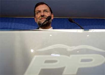 Mariano Rajoy, durante su comparecencia tras la reunión del Comité Ejecutivo Nacional del PP.