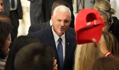 Pence este miércoles en el acto en Doral (Miami)