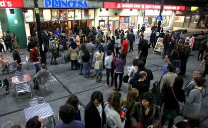 Los cines Princesa de Madrid, en la VII Fiesta del Cine, en 2014.