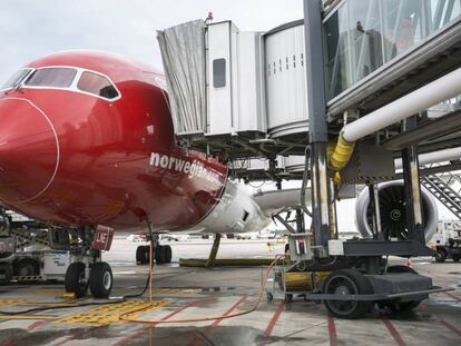 Uno de los aviones de Norwegian Air.