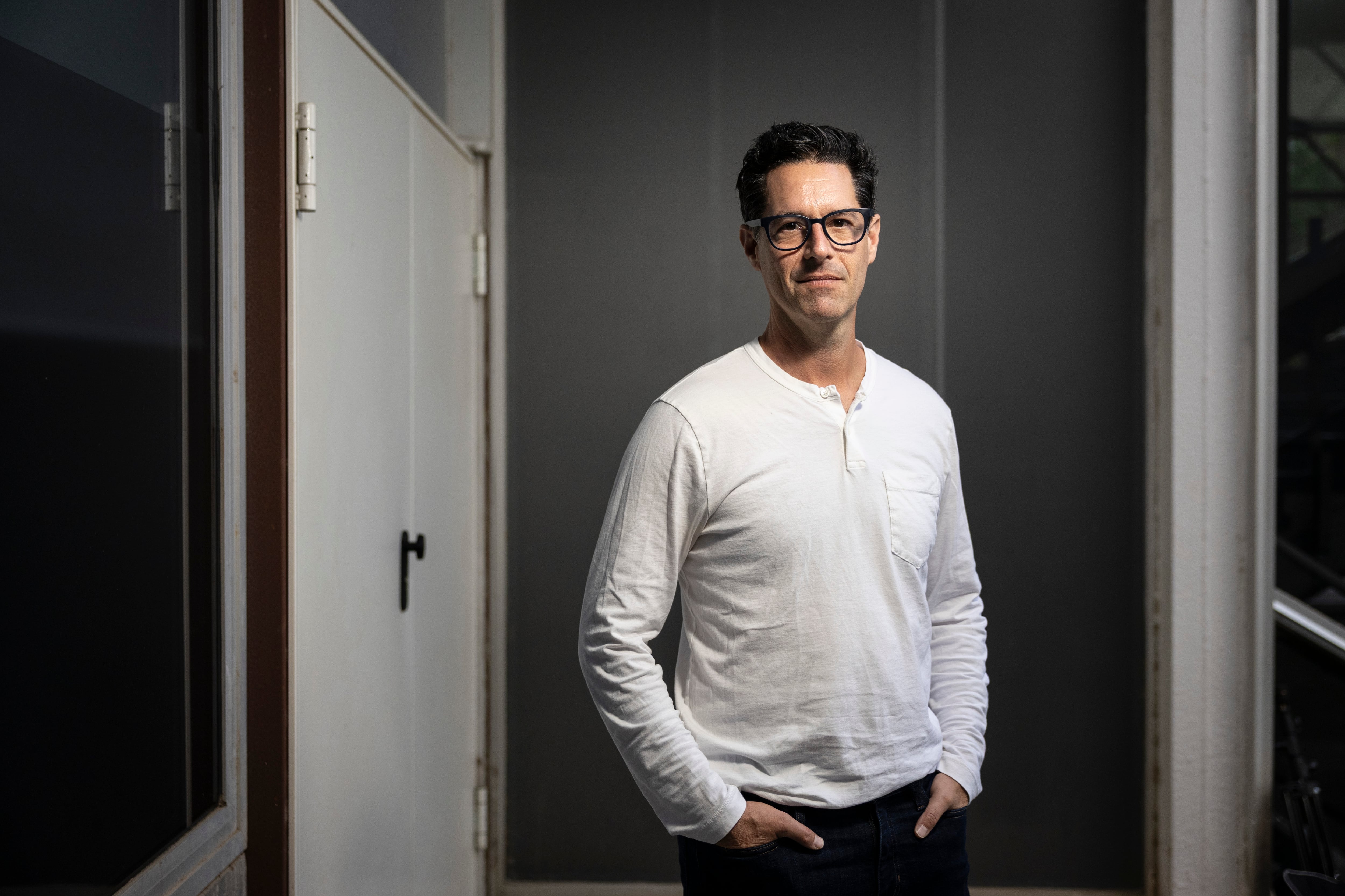 Schulner, fotografiado en el recinto del Hospital Vall d'Hebron de Barcelona.