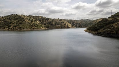 Vista aérea del embalse de Rumblar, en la provincia de Jaén.