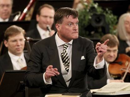 Christian Thielemann durante el ensayo general de la Filarmónica de Viena.