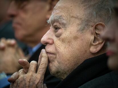 Jordi Pujol, el pasado febrero en la presentación del libro de Artur Mas, 'Cap fred cor calent'.