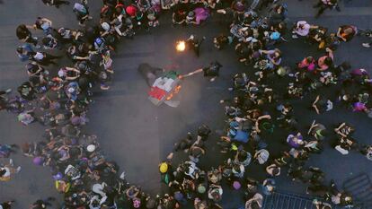 protesta feminista cubierta por Sáshenka Gutiérrez en México.