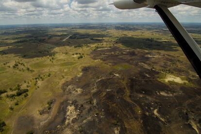 Una de las medidas más reconocidas es que es el Estado quien posee las tierras para asegurarse de que se explotan de manera responsable. En la imagen, una vista aérea del delta del Okavango.