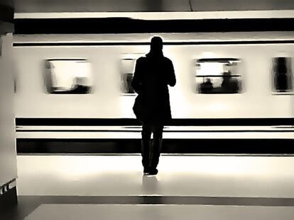 La fotografía ganadora del concurso, titulada <i>El andén de la paciencia.</i>