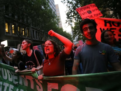 Manifestación contra la falta de medidas frente al cambio climático, en Sídney (Australia), en enero.