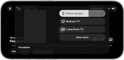 Uso en un iPhone de Apple AirPlay