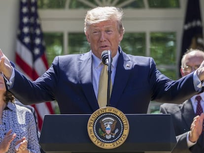 Donald Trump, en una comparecencia en la Casa Blanca.