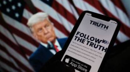 App de 'Truth Social', la nueva red social que quiere lanzar Donald Trump.