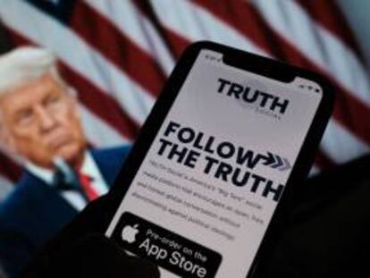 App de 'Truth Social', la nueva red social que quiere lanzar Donald Trump.