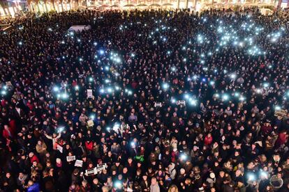 Concentración de miles de personas en Toulouse.