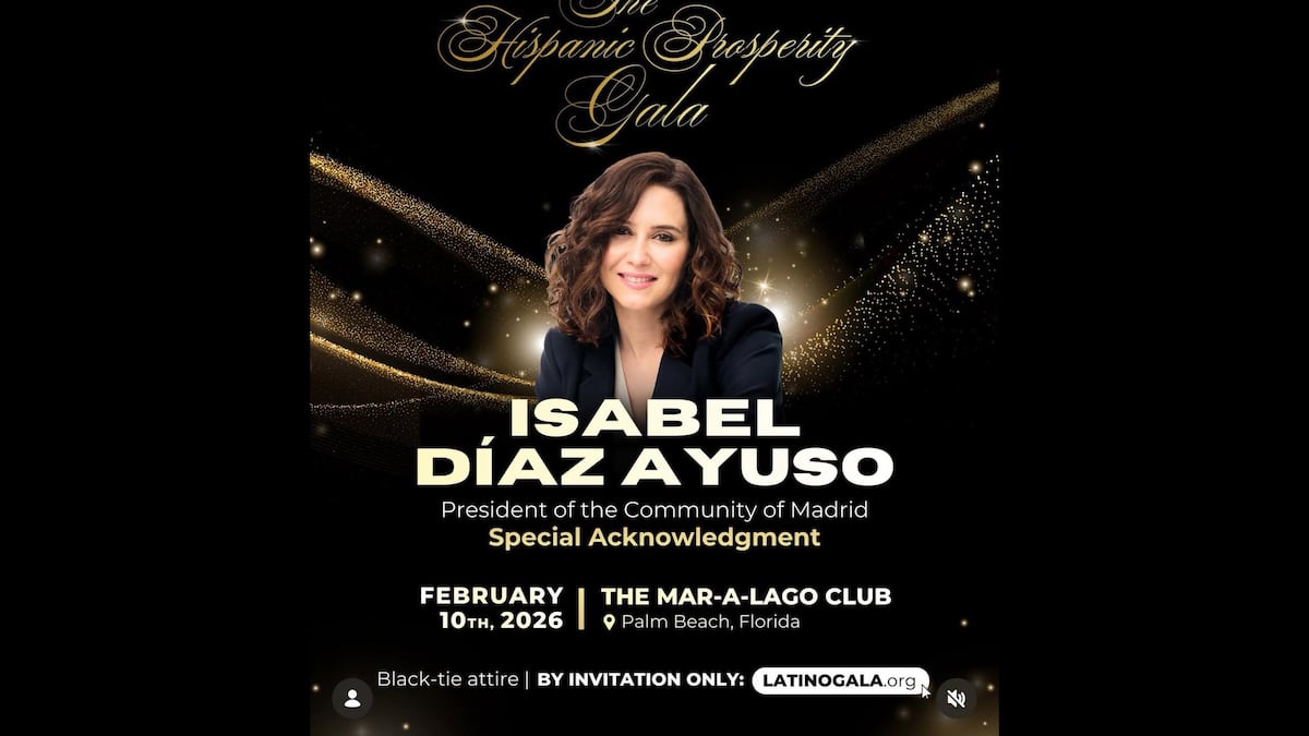 Ayuso participará por vídeo en un evento con Milei y María Corina Machado en Mar-a-Lago, la residencia privada de Trump