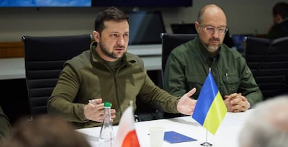 El presidente de Ucrania, Volodímir Zelenski, este martes en Kiev.