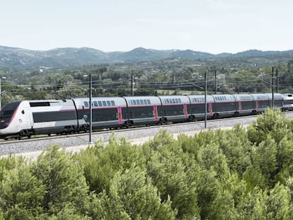 Tren de alta velocidad, con doble piso, de SNCF.