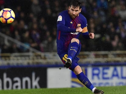 Messi durante un partido de Liga.