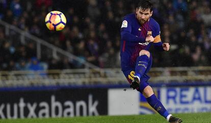 Messi durante un partido de Liga.