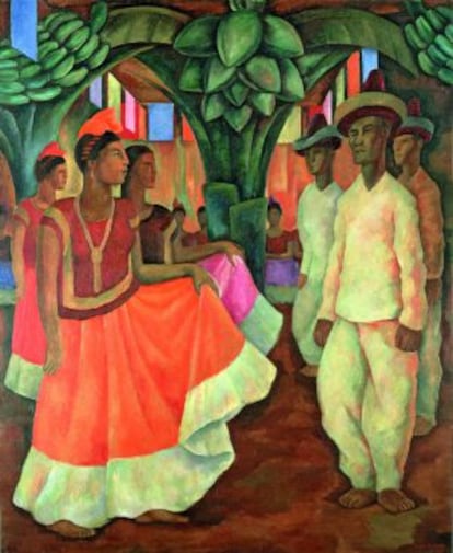 'Baile en Tehuantepec', de Diego Rivera, una de las estrellas de la exposición 'México: una revolución en el arte'.