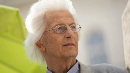 El escritor Péter Esterházy, en julio de 2014.