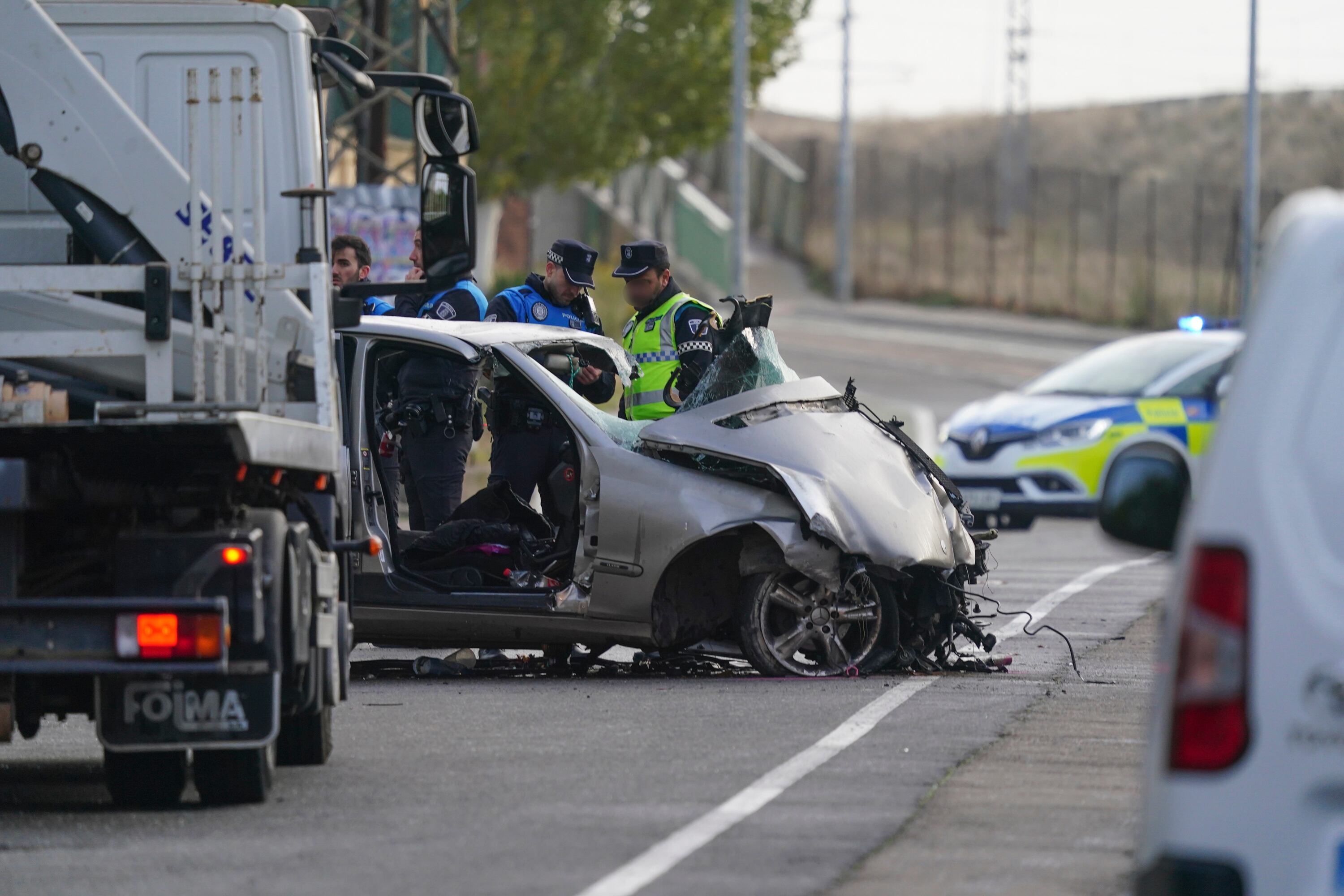 Accidente de tráfico en Salamanca, la semana pasada. 