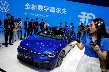 Volkswagen Golf 8, en el Salón del Automóvil de Pekín de septiembre de 2020.