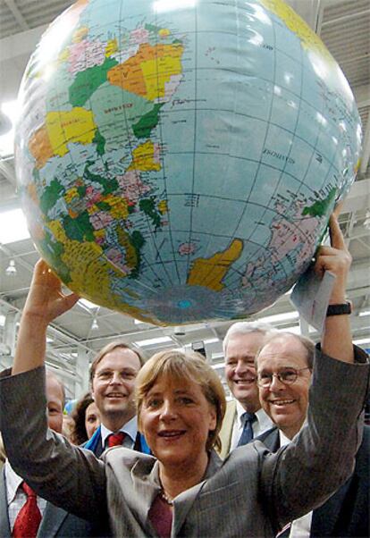 Angela Merkel, durante su visita al congreso de la Iglesia Evangélica celebrado en Hanover, el pasado 26 de mayo.