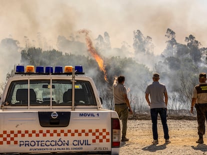 El incendio de Niebla progresa con saltos “espectaculares” en contra del viento tras calcinar 28.000 hectáreas