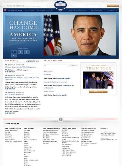 Imagen de la nueva web de la Casa Blanca.