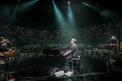 Joan Dausà, este sábado durante el concierto en el Palacio de Vistalegre de Madrid.