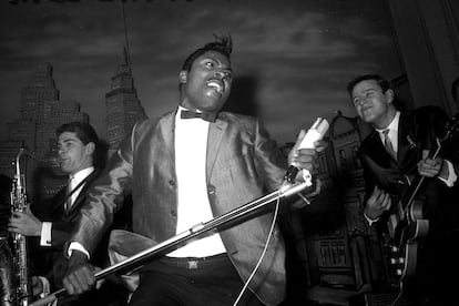 Little Richard durante una actuación en el Star Club de Hamburgo en 1962.
