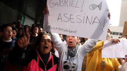 Imagen captada durante una manifiestación sobre el Caso Gabriel en Almería. 