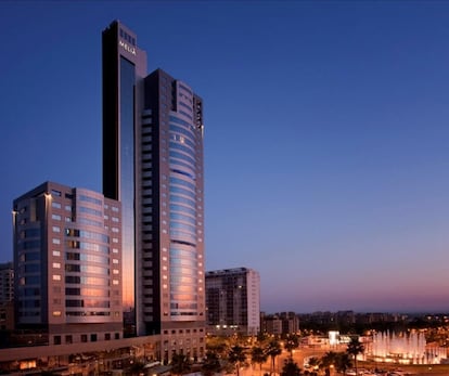 Vista del hotel Meliá Valencia, en una imagen cedida por la compañía.