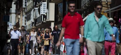 Turistas en el centro de Málaga.