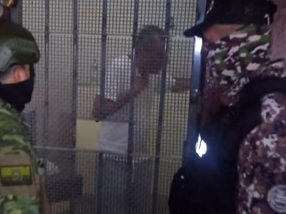 Former vice president, Jorge Glas, in a detention cell in Ecuador, on Saturday.