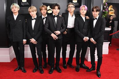 La banda de K-Pop surcoreana BTS.