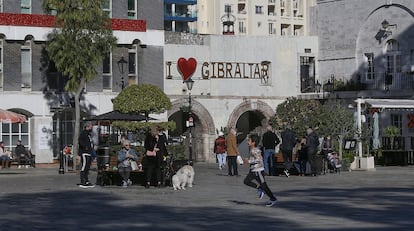 Casemates Square, en Gibraltar, el 30 de diciembre de 2020.