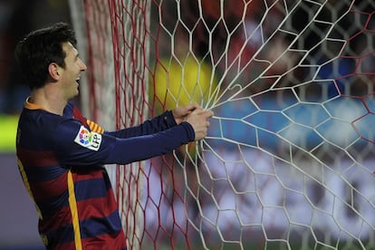 Messi, en el partido frente al Sporting. 