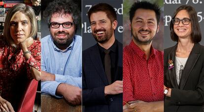 Desde la izquierda, Karina Sainz Borgo, Sergio del Molino, Toni Cruanyes, Antonio Lucas e Inés Martín Rodrigo.