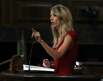 La portavoz del PP en el Congreso, Cayetana Álvarez de Toledo, durante su turno de palabra.