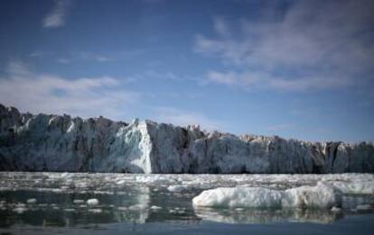 Glaciar Wahlenberg, en Spitsbergen (islas de Svalbard, Noruega).