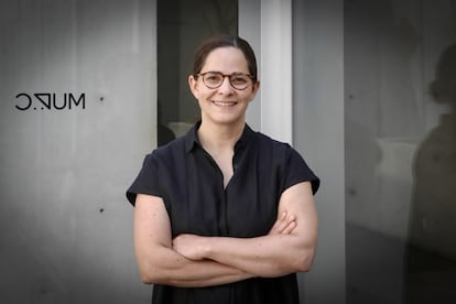 Tatiana Cuevas en el Museo Universitario Arte Contemporáneo.